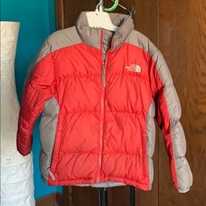 Boys Red and Gray puffer jacket